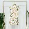 Vestido de Verano de Alta Gama para Mujer Dropshipping 2025 Nuevo Estampado Cuello Redondo Holgado Talla Grande Vestido Issey Miyake
