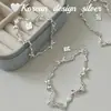 Estilo Ins Coreano Joyería de Mano Simple y de Alta Gama Pulsera de Moño Brillante de Plata de Ley S925 Exquisita y Versátil de Nicho