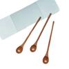 Colher Japonesa de Madeira de Acácia Retrô 20*3cm Colher de Madeira com Cabo Longo Colher para Mexer Mel Colher de Sobremesa Pode Imprimir Logo