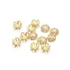 100 Peças/Pacote de Ferro 6-8mm Dourado e Prateado Galvanizado Suportes de Flor Vazados Acessórios Base de Pérola Espaçadores de Contas DIY