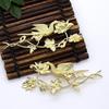 Zhongxing fundido de cobre Big Phoenix ramo pendente direção esquerda e direita 35 * 95mmdiy hairpin material acessórios