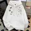 Moletom com Capuz Novo Outono/Inverno 2026 para Homens e Mulheres, Estampa Única de Nicho, Algodão Pesado, Caimento Solto, Versátil, Peça Interna com Forro de Lã
