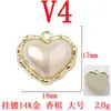 Colgante Redondo Retro Corazón Gota de Agua Simple Versátil Alto Brillo Calidad Perla DIY Accesorios de Material para Aretes Hechos a Mano