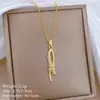 [Aço titânio] Elementos populares geométricos Luxo transfronteiriço Banquete Colar de casamento Celebrante feminino na Internet All-match Clavícula Cadeia Titânio Aço