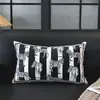 Almohada Decorativa de Lujo Ligero Americano Color Té con Leche Jacquard de Terciopelo de Alta Calidad Cubierta para Cojín de Respaldo de Sofá, Sala de Estar, Mesita de Noche Estilo Moderno de Mediados de Siglo