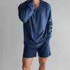 Blusa Ligera y Transpirable con Protección Solar Manga Larga Camiseta de Punto para Hombre Verano Estilo Americano Casual Holgada