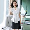 Traje profesional Traje de mujer Verano 2023 Nuevo estilo coreano Moda Ajustado Ajustado Traje delgado Manga corta Ropa de trabajo