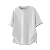 Camiseta para Hombre de Manga Corta, Texturizada, Cosida a Mano, Color Sólido, Estilo Simple Old Money, Nueva de Verano 2026, Vintage Yidao