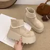 Botas Martin Blancas Retro de Tamaño Pequeño con Suela Gruesa para Mujer, Nuevas Botas Cortas Estilo Birkenstock Francés Adelgazantes de Otoño 2026