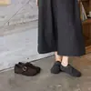 Zapatos Birkenstock Grises de Lana Cobertura Total para Mujer Nuevos 2026 Otoño Mocasines Suela Suave Versátiles para Viajar Zapatos Individuales