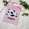 Bolsa de Tricô Ins Desenho Panda Feminina Moda para Carregar na Mão Grande Capacidade Bolsa de Ombro Bolsa Transversal Bolsa