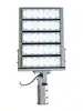 Cabeça de poste de luz LED inteligente com dimerização e controle de tempo, módulo de alta potência, iluminação de rua quadrada para postes altos, poste de luz com braço curvo à prova d'água