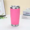 Taza de Coche Europea y Americana de 20 oz Acero Inoxidable 304 Taza Aislada de Doble Capa Spray de Vacío Plástico Montada en Coche Hielo Taza Americana para Refrescos