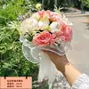 Ramo de Novia, Flor Artificial, Ramo de Girasoles, Regalo de Graduación, Flor de Rosa, Certificado de Boda, Ramo de Mano de Flor Artificial