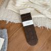 Calcetines de Color Maillard para Mujer Otoño Temprano Calcetines Retro de Media Pantorrilla Estilo Coreano Ins Encaje Pequeño Floral con Entrenamiento Moral Calcetines de Felpa