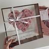 Día de San Valentín para Novia Cumpleaños Regalo Romántico de Navidad Amor CD Rosa Flor Eterna Amor Caja de Acrílico con Flores
