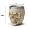 Vaso de licor con forma de calavera, calavera de resina, decoraciones de Halloween, decoración del hogar, taza de café para bar