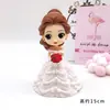 Decoração de Bolo de Aniversário Branca de Neve Desenho Animado Sophia Aisha Princesa Sereia Sino Menina Ornamentos de Aniversário