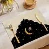 Mantel de Tela con Estampado de Luna para Festival de Medio Oriente Transfronterizo, Mantel Resistente a Manchas para Uso en el Hogar, Mantel Decorativo Simple de Estilo Occidental