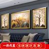 2019 Nova pintura 5D diamante luz americana luxo retro sala de estar tríptico diamante bordado abstrato árvore da fortuna ponto cruz