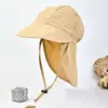 Xale Proteção Solar Amazon Transfronteiriço Chapéu Exterior Secagem Rápida Chapéu de Pescador Proteção Solar Chapéu de Sol Cor Sólida Infantil Bebê Estilo Fino