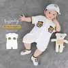Macacão para Bebê Recém-Nascido Verão Estilo Leve Roupa de Verão para Bebê Super Fofo Algodão Puro Elegante Conjunto de Manga Curta