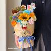 Vestido de una pieza de graduación de influencer para ser no. 1 papel de regalo ramo de girasoles papel de regalo manual material para bricolaje