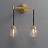 Lustre Moderno para Escada Duplex Lâmpada de Parede para Hall Lustre Moderno Totalmente de Cobre para Sala de Estar Lâmpada de Parede para Quarto e Cabeceira