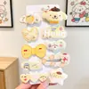 Acessórios de Cabelo Infantis Desenho Animado Kuromi Presilhas de Cabelo de Acrílico Gato KT Presilhas de Cabelo para Meninas Franja de Princesa Fofa Pequenas Presilhas de Cabelo