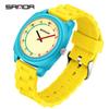 Reloj Infantil Sanda Impermeable Simple de Cuarzo Combinación de Colores Dopamina Reloj Infantil para Exámenes de Estudiantes de Secundaria y Preparatoria