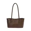 Bolso de Hombro Retro Simple Estilo Coreano para Mujer 2026 Nuevo Alta Calidad Gran Capacidad Color Sólido Personalidad Bolso Tote de Hombro Único para el Trabajo