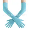 Accesorios para Mujer de los Años 1920 Spandex Satén Flocado Guantes de Charol Accesorios de Disfraz para Fiesta de Baile Transfronteriza en Stock