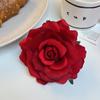 Horquilla de rosa roja ~ clip lateral retro francés para vacaciones 2024 primavera nueva broche accesorios para el cabello mujer