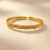 Fornecimento ao Vivo de Pulseiras Antigas de Dragão e Fênix, Pulseiras Ajustáveis Auspiciosas de Liga Retro de Dragão e Fênix, Atacado de Fabricantes de Joias