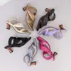 Sandalias Transfronterizas de Comercio Exterior con Tacones de Copa de Vino, Punta Abierta, Talla Grande 40-50, Mocasines de Colores Caramelo en Azul, Morado, Rojo Rosa, Blanco, Negro y Albaricoque