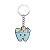 Amazon Food Pingente Chaveiro Dente Borracha Macia PVC Decoração Mochila DIY Chaveiro Presente Atacado Transfronteiriço
