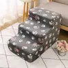 Popular Escalera para Sofá Arriba y Abajo de Mascotas de Amazon, Peldaños de Esponja Removibles y Lavables para que Perros y Gatos Suban y Bajen de la Cama, Antideslizante
