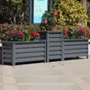 Envío Gratis Aleación de Aluminio Maceta para Flores Exterior Balcón Maceta Rectangular Caja de Plantación Canaleta para Flores Maceta para Plantas Verdes Jardín del Hogar