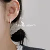 Pendientes Nalan de Plata de Ley S925 Exquisitos y Sencillos Estilo Ins Nicho Diamante Trenza de Trigo Rayas Retorcidas M07372