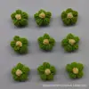 Acessórios de flor bufante estilo coreano, flores de lã tricotadas à mão, acessórios de crochê para roupas DIY atacado