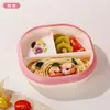 As crianças da bacia complementar da placa de jantar do bebê aprendem a comer o conjunto completo especial do bebê da ventosa da bacia do mingau de ferramentas complementares do alimento