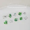 Paquete de material para manicura 2024 primavera y verano nuevo estilo mono mismo estilo hacha Corazón Torcido Cristal K9 diamante flash manicura al por mayor