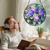Adornos de vidrio de hoja verde y hortensia morada transfronterizos, decoraciones colgantes coloridas para el hogar, decoraciones para ventanas y capta soles para el jardín