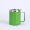 Taza con Asa Transfronteriza de 14 oz Plástico Simple con Spray Termo de Acero Inoxidable Taza de Agua Portátil para Exteriores para Beber Directamente