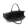 Pasta de Grande Capacidade de Camada Dupla Bolsa Tote Masculina de Tecido Oxford Pode Ser Impressa Armazenamento de Documentos de Escritório Bolsa com Zíper para Arquivos