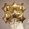 Véspera de Ano Novo Flutuando no Ar Balão de Filme de Alumínio Estrela de Cinco Pontas Coração de Pêssego 18 polegadas Layout de Cena Ouro Rosa Dourado Prata Vermelho Preto