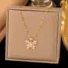 Colar Pingente Cauda de Peixe Flor de Diamante Rosa Estilo Coreano Venda Quente Transfronteiriça Corrente de Clavícula Simples Temperamento Joias para Mulheres