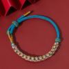 Pulsera de los Cinco Dioses de la Riqueza Estilo Tíbet, Pulsera Tejida a Mano Nudo Flor de Durazno, Cuerda Multicolor Estilo Étnico, Cuerda Roja Estilo Nuevo Chino DIY
