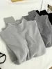 Suéter de Punto en Capas con Cuello Medio Alto para Mujer, Top Base Suave y Sedoso, Cuello Alto Pequeño de Otoño e Invierno, Estilo Simple, Mangas Largas por Dentro