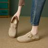 Zapatos Casuales Retro Birkenstock Zhr para Mujer Otoño Nuevo Planos de una Sola Pierna Suela Suave Zapatos Versátiles Perezosos de Frijol